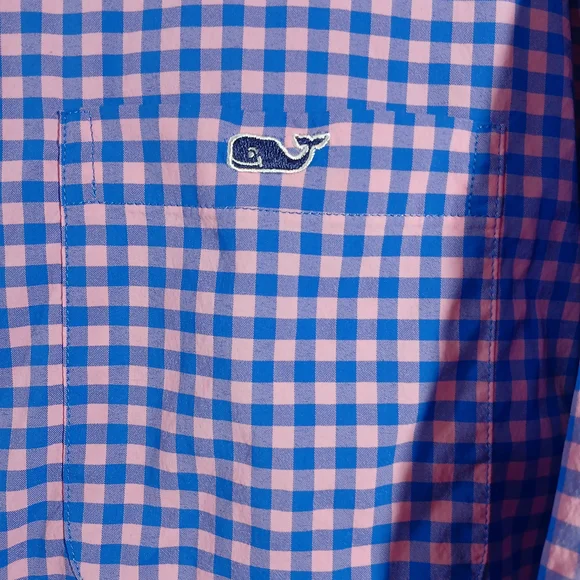 Vineyard Vines Fishlock Gingham Performance Button-up Spinnaker Shirt Large NWOT - Picture 2 of 5